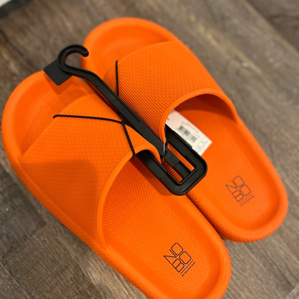 Orange slip on shoes mens